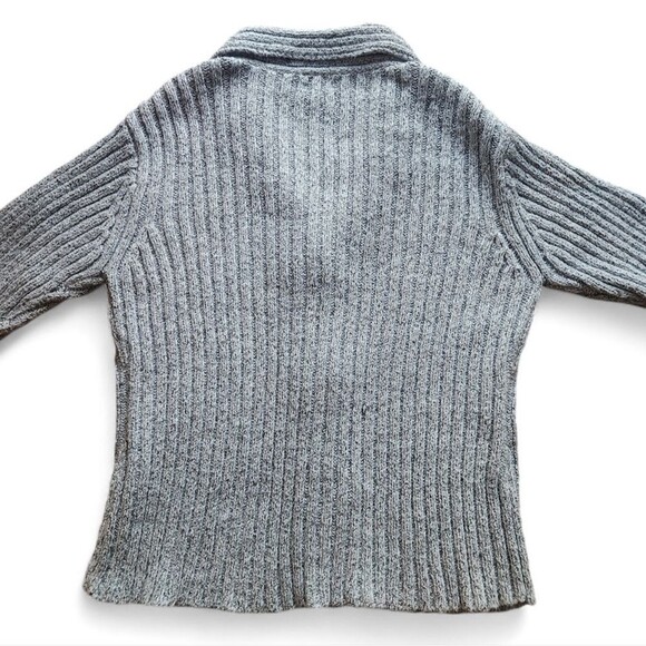 Vintage Alps brand women's cotton blend cardigan with wood buttons light blue L - Picture 2 of 8